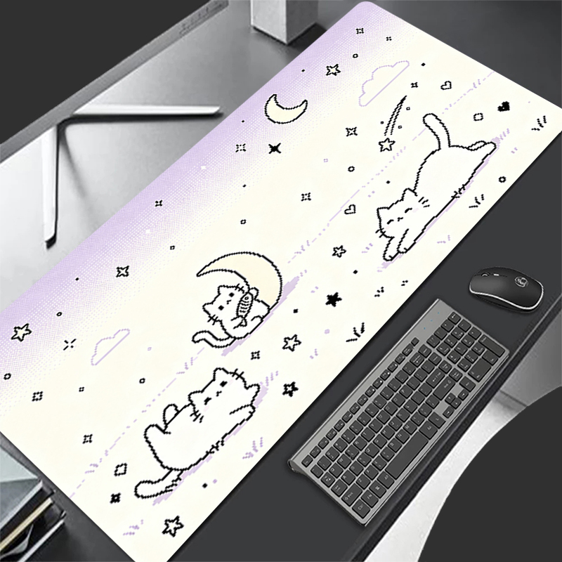 Esports Gaming Keyboard - Alas Mouse Kartun Piksel Rendah, Alas