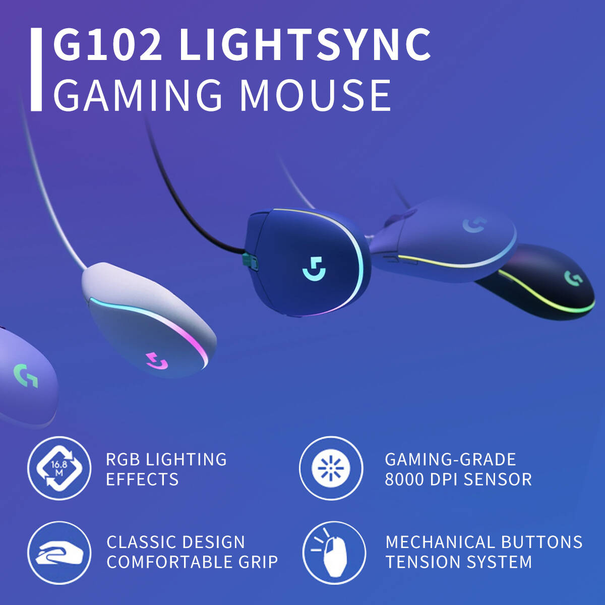 Mouse Logitech G203, Sensor Op - Logitech Mouse G203 ulasan dan harga