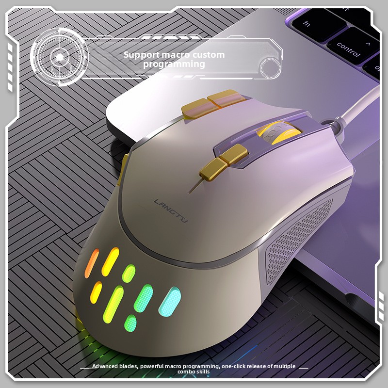 Mouse Optik Mekanis Berkabel E - Esports Gaming Business ulasan dan harga
