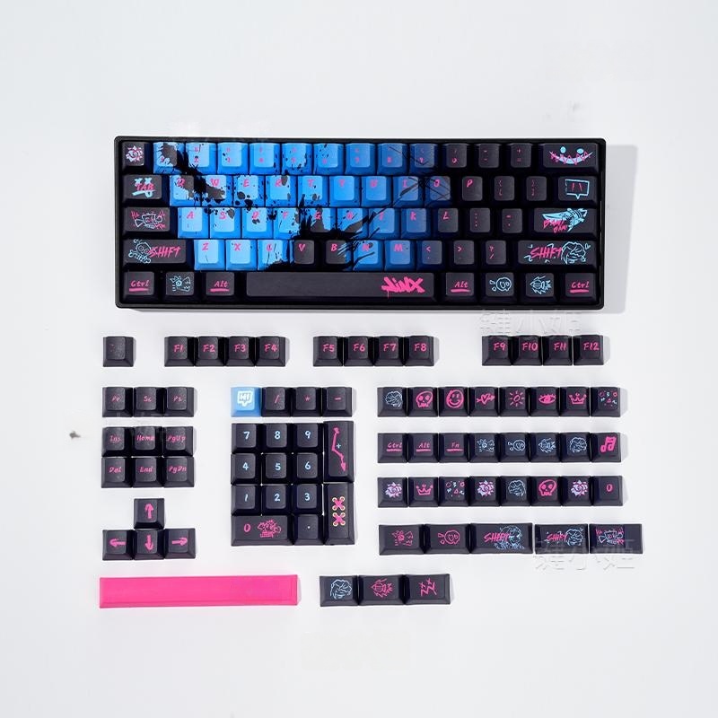 Jinx Hero Theme Keycaps 137 Ke - Esports Gaming Keyboard ulasan dan harga